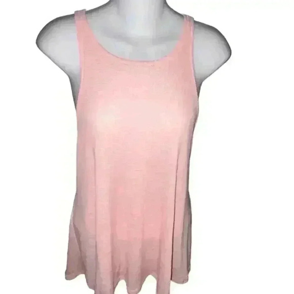 Free People‎ Light Pink Ribbed Razor Back Tank Top, M - Picture 1 of 4